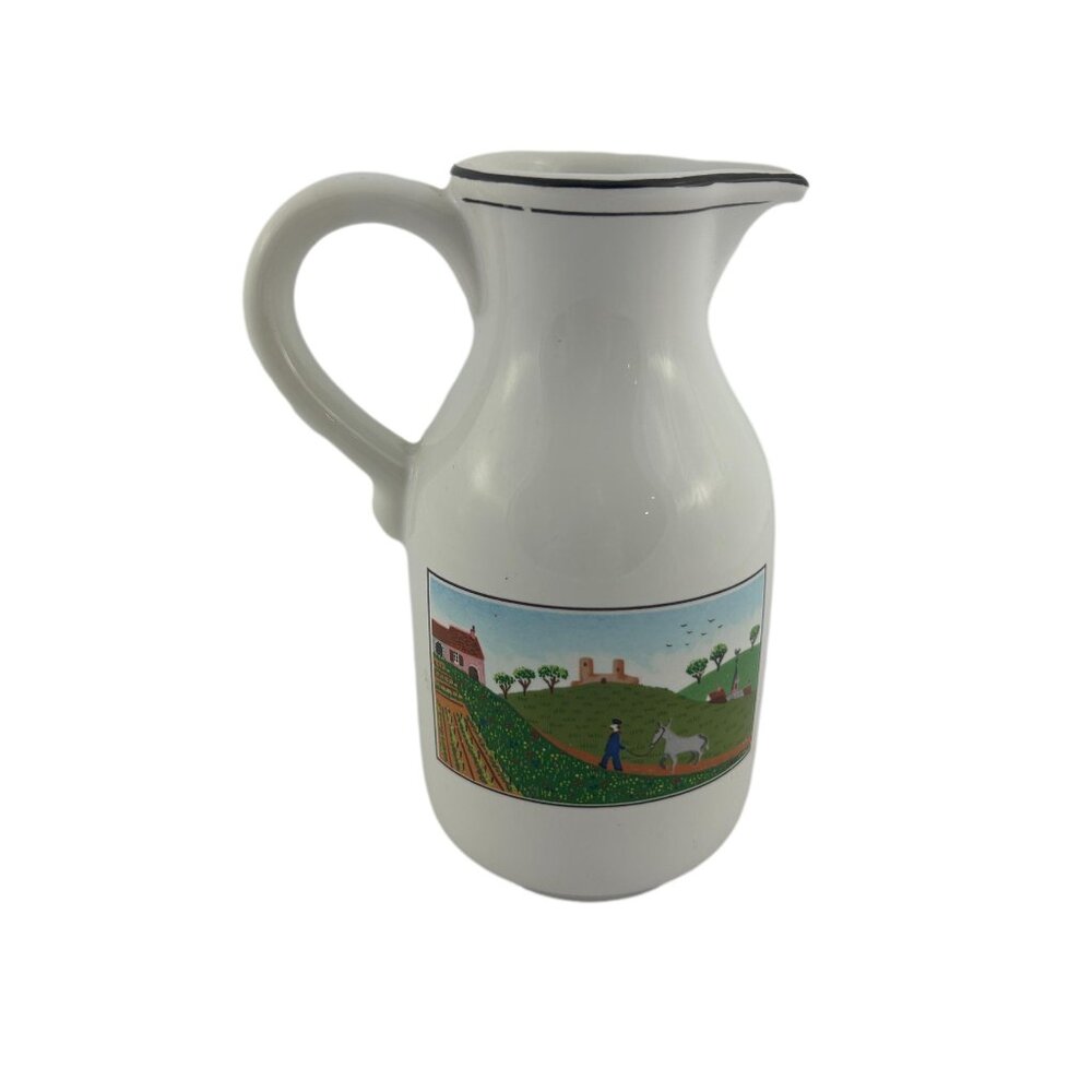 Villeroy & Boch Design Naif Handled Oil Cruet Pitcher Syrup Bottle NO Stopper